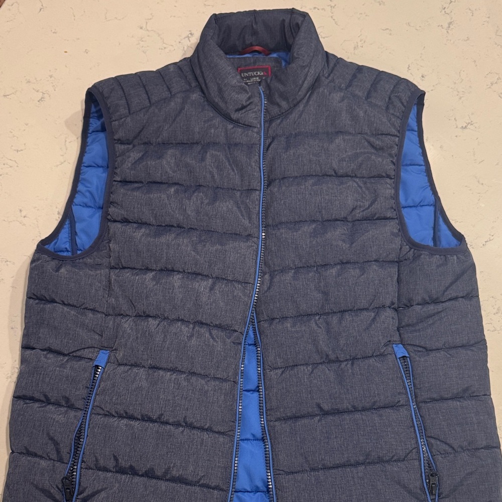 UNTUCKit Navy Quilted Vest
